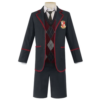 The Umbrella Academy cosplay костюм мъжки униформи риза жилетка, палто, панталони вратовръзка дамски училищна униформа риза Рокля вратовръзка палто костюми
