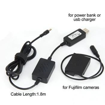 USB power bank зарядно устройство кабел NP-W126 фалшив батерия CP-W126 DC куплунг за Fujifilm X-T3 X-PRO1 X-PRO2 HS33 HS30 HS50 EXR камери