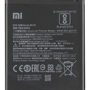 XIAOMI Оригинала Bn39 смяна на батерията за Xiaomi Mi Play 3000mAh истински батерията на телефона