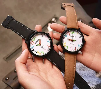 YAZOLE сладък дамски часовници дамски часовници с Кожена каишка модерен гривна Кварцов ръчен часовник дамски ежедневни relogio feminino