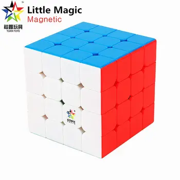 Yuxin 4x4x4 малко магия Магнитен куб stickerless професионални магнити 5x5 скорост на куб образователни пъзели куб играчки за деца