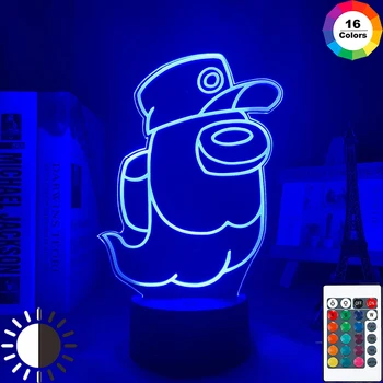 Акрилни 3d Led Night Light лампи игра сред нас светлина, за украса на стаята страхотен подарък сред нас призракът на лампи Dropshipping