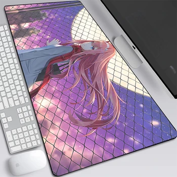 Аниме Darling In the FranXX подложка за мишка лаптоп клавиатура мат игри мат 80x30cm нескользящий аниме секси момиче подложка за игри