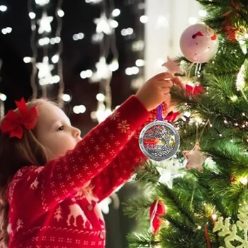 Весела Коледа Орнамент Красив Прекрасен Висящи Декор Коледно Дърво Висулка Празнични Сувенири, Дърво На Живота, Украшение