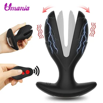 Вибриращ анален накрайник с електрически ток pulse вибратор от секс играчки за двойки масажор на простатата за мъжете от жените G-P, точка вибратори