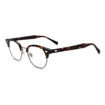 Високо Качество Класически Ацетат Квадратни Очила Пода Рамки За Очила На Мъже, Жени Ретро Половината От Рамката На Оптични Предписани Очила