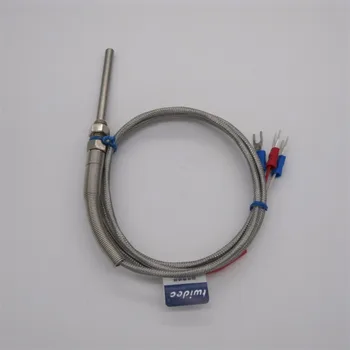 Високо качество на RTD Pt100 Сензор, датчик за температура на термодвойка кабел 2 м 5x100x2m 3 линии кабели-50 ~ 400 Controlador