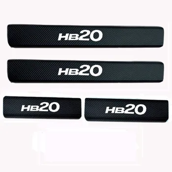 Вратата, на прага на малка перука на темето плоча охрана въглеродни влакна винил праговете на вратите протектор етикети за Hyundai HB20 стайлинг автомобили