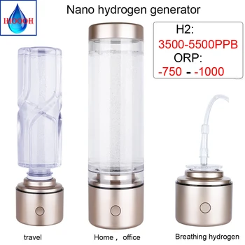 Генератор вода Водопода нанометра високо супер противостарители Алкалический електролиза Ionizer чисто чаша за пиене H2 акумулаторни IHOOOH