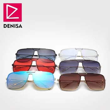 Денис топ Ice Blue огледало слънчеви очила нюанси марка дизайнер размер на слънчеви очила мъжете тенденция за жени Heren Zomer Brillen G23064