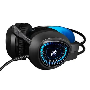 Детска слушалки Bluetooth слушалки, кабел геймерские слушалки 7.1 съраунд стереозвук слушалки с микрофон LED Light за PC Gamer