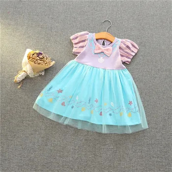 Детско ново сняг-бяла рокля Alice Wonderland Mermaid Belle Baby Girl Dress размер 90-130 костюми за Хелоуин Момиче Party Dress