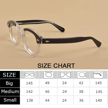 Джони Деп очила на Мъже, Жени ацетат рамки за очила на марката дизайн компютър прозрачни оптични очила рамка с високо качество на скоростната 313