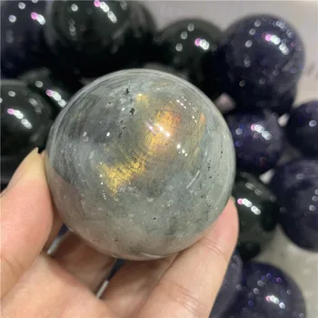 Естествен камък Лабрадорит Crystal обхват на топка за декорация на дома подарък