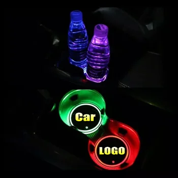 За Mazda 3-2020 г. 5 6 cx-5 cx5 cx-3 cx3 CX4 2 cx7 cx-7 323 mx5 rx8 atenza cx9 Led Лого Cup Light Luminous увеселителен парк притежателите на напитки