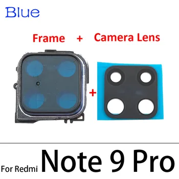 Задната част на задната камера стъклена леща кръглия капак с адгезивом за Xiaomi Redmi Note 9S 9 Pro