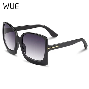 Извънгабаритни площад слънчеви очила Жени 2019 Vintage Black T Frame Sun Galsses мъжете луксозна марка черни нюанси UV400 нова мода