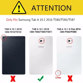 Калъф за таблет Samsung Galaxy Tab A 10.1 T580 SM-T580 T585 10.1-инчов смарт cover Cat Unicorn флип щанд изкуствена кожа кожа Funda