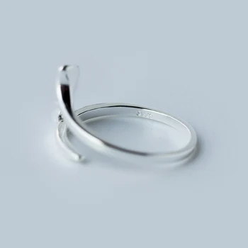 Кинитальная мода Gingko форма на лист пръст classic Shell пръстен за жени сватба оригинален опашката на кит пръстен бижута подарък Bague