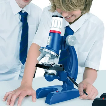 Комплект микроскоп Лаборатория Led 1200X Homeschool науката образователни играчки подарък рафиниран биологичен микроскоп за деца на детето