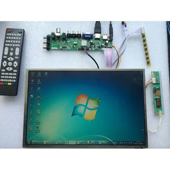 Комплект платка контролер LTA216AT01 Digital LCD 4 CCFL 1366X768 30pin Panel HDMI VGA AV TV USB DVB-C DVB-T 21.6