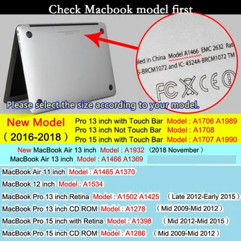 Луксозен Блясък на Корпуса за Macbook Air 13 Pro 13 2018 калъф за лаптоп A1932 A1989 PVC за Mac book Pro Retina 11 12 13 15 лъскава капак