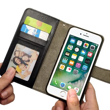 Луксозен кожен калъф за iPhone 6 6S 7 7S 8 11 Plus X Xs Max Cases портфейл поставка за карти магнитни силиконов TPU флип-надолу кутията на телефонната чанта