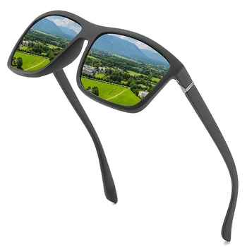 Марка унисекс ретро TR90 квадратни поляризирани слънчеви очила лещи винтидж очила, аксесоари за слънчеви очила за мъже / за жени