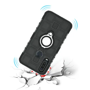 Метален пръстен скоба за колан калъф за мобилен телефон Motorola Moto One Action Case Магнит за кола за Motorola One 1 Action Case Cover