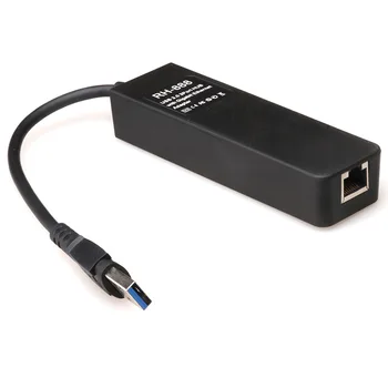 Мини дизайн 3 порта USB 3.0+ 1 Gigabit Ethernet мрежова карта, USB 3.0 + 1 Gbit RJ-45 LAN Port Combo кабел-адаптер