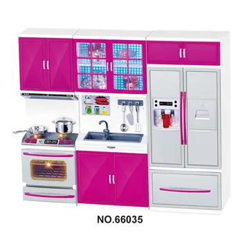 Моделиране кухненски шкафове набор от деца претендират да играят кухненски инструменти мини-кукли са три-в-едно с кухненски шкаф за играчки образователни играчки