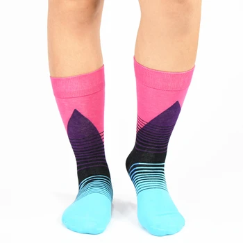 Мъжки чорапи 2019 Нов 5 двойки / лот мъжки чорапи памук класически бизнес ежедневни геометрична души екипаж на партията подарък щастливи чорапи