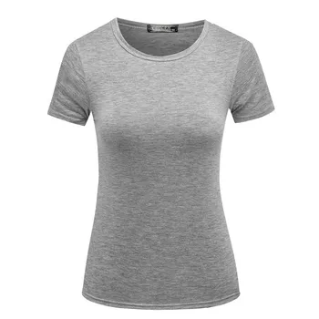 Направи си САМ Tshirt добро качество 5 цвята S-2XL обикновена тениска жени разтеглив основните тениски дамски ежедневни блузи с къс ръкав тениска