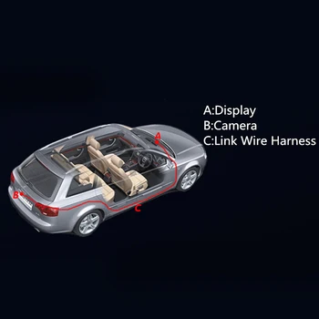 Новата автомобилна камера автомобили задна камера за задно виждане-водоустойчива сензор CMOS 360° за нощно виждане паркинг на колата резервен автомобил въртящ се
