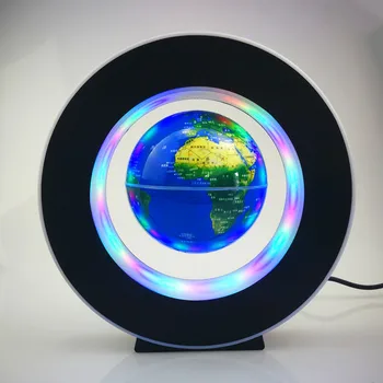 Новост настолни лампи магнитна левитация глобус карта на света лампи цветни led светлини за домашния офис украса на масата на творчески подаръци