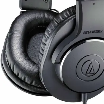 Оригинален аудио Technica ATH-M20X кабелна професионален монитор слушалки Over-ear затворен-назад динамичен дълбок бас 3.5 мм жак