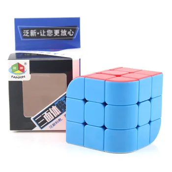 Оригинален високо качество FanXin 3x3x3 трехгранный Магически куб извити скорост на повърхността пъзел Коледа идеи за детски играчки