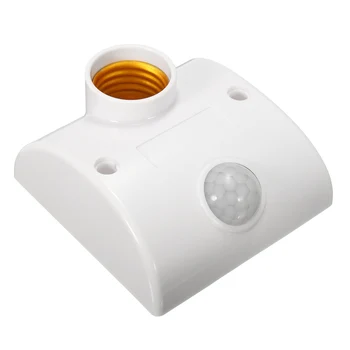Основата на лампата E27 стандартна AC 170V-250V led лампа основата на лампата инфрачервен ИНФРАЧЕРВЕН сензор автоматично притежателя стенни свещника гнездо детектор за движение PIR