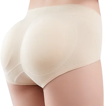 Плячката бикини с ниска талия Shaper поставяне на фалшиви задника Lifter Pad Ehancer Underwear Секси Control безшевни гащи за красота и ежедневно