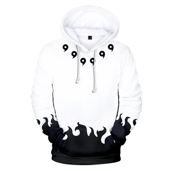 Популярни аниме облекло Наруто 3D hoody мъжки hoody дамски пуловер, Детски блузи, 3D Наруто черно-бяло смесени топ