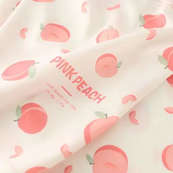 Праскова принт сладка мила женска риза морската стила на Япония студент розови шифоновые ризи с къс ръкав дамски потници за тънка риза 2020 гореща