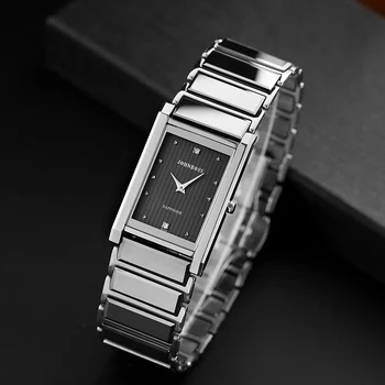 Промишлен дизайн вольфрамовая стомана квадратни бизнес часовници Човек швейцарски механизъм, водоустойчив правоъгълник модни часовници