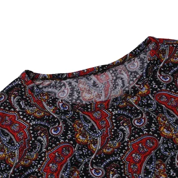 Ретро Пейсли цветни печатни Мъжки тениски, ежедневни Slim Fit мъжка тениска с дълъг ръкав цветя модел O образно деколте тениска Homme Top Tees