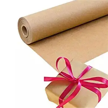 Руло кафява хартия крафт амбалажна хартия, на 30 метра кафяво за украса на опаковка сватба Парти за рожден ден обгръщащ