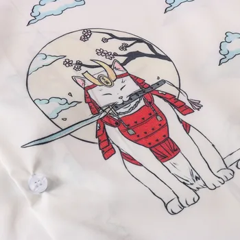 Смешно Котка Пълен Печатни Аниме Ризи Лятото С Къс Ръкав Хавайски Плаж Градинска Хип-Хоп Свободна Двойка Корейската Мода Ризи