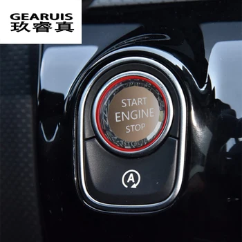 Стайлинг на автомобили двигател START STOP switch бутон капачки, етикети за Mercedes Benz A Class W177 GLE W167 GLB автоаксесоари интериор