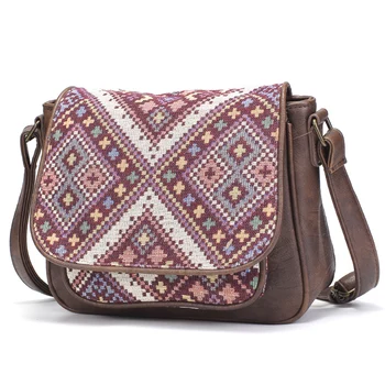Стари жени чанта с високо качество чанта Бохемски стил Crossbody чанта за момичета изкуствена кожа чанта малка клапа чанта в чантата си