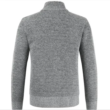 Съвсем нова мода вълнен пуловер мъжете зима светкавица Мъжки пуловери за 2019 щанд яка мъжка жилетка пуловер м-3XL