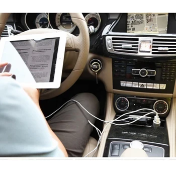 Телефон за бързо зареждане на автомобилни аксесоари за момичета интериор телефон, зарядно за украса украшение 2 порта за IPhone, Samsung Tablet