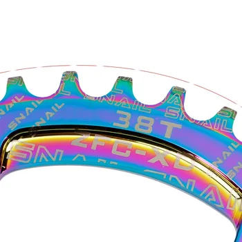 Тесен широка 104BCD цветна велосипедна верига МТБ планинско колоездене 32T 34T 36T 38T кръгъл Прът дъгова зъбни плоча верижен колела